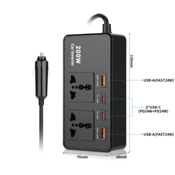 PowerGo 200W Car Inverter